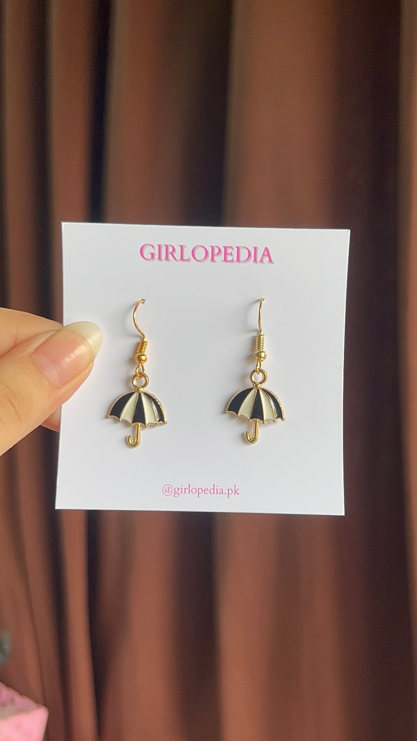 Cute black Umbrella earrings