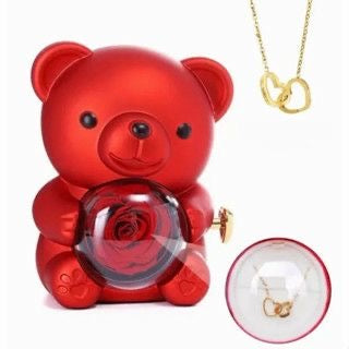 Cute anniversary/birthday gift teddy bear with inside gift (pendant)