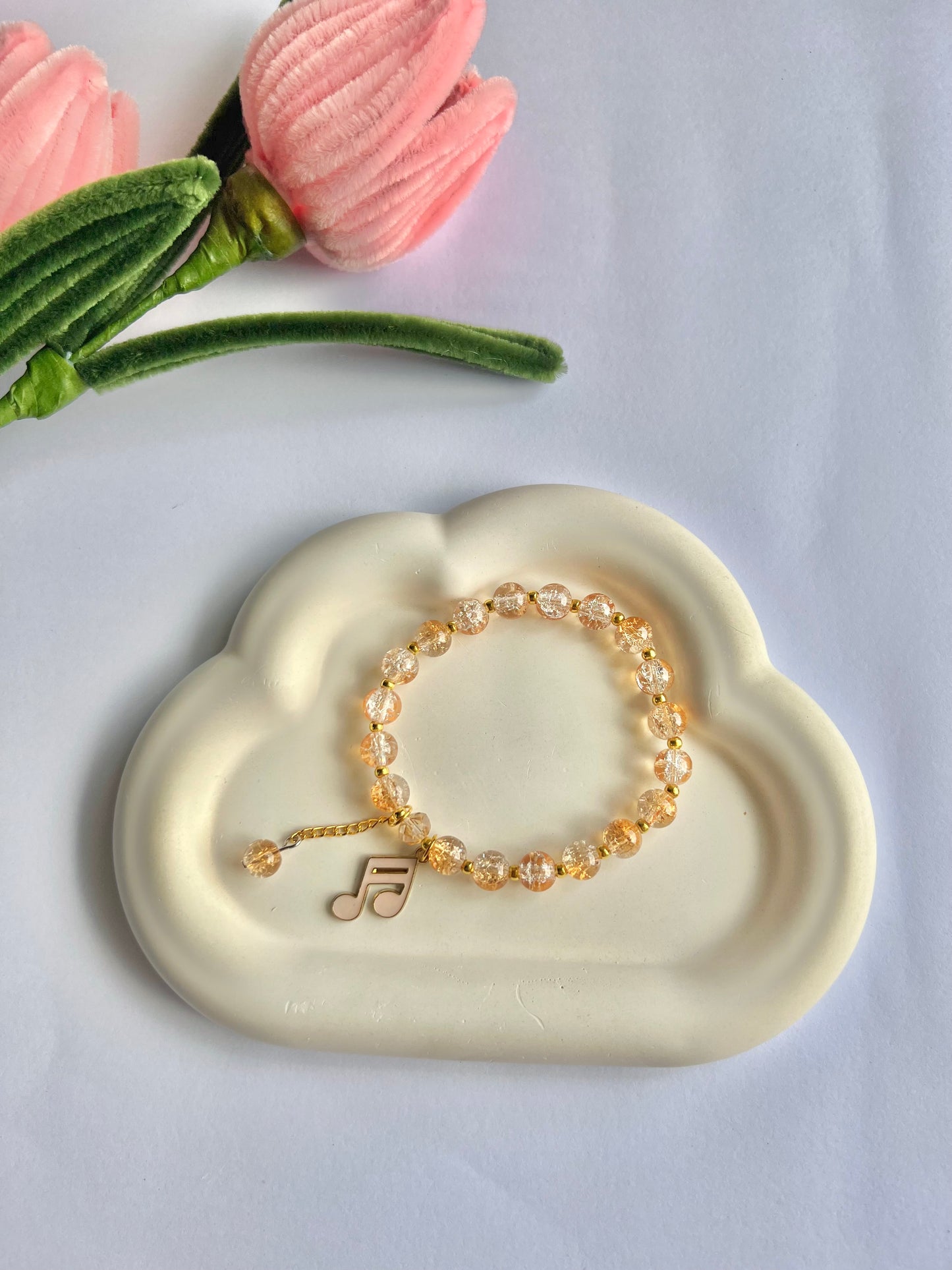 Golden beaded bracelet