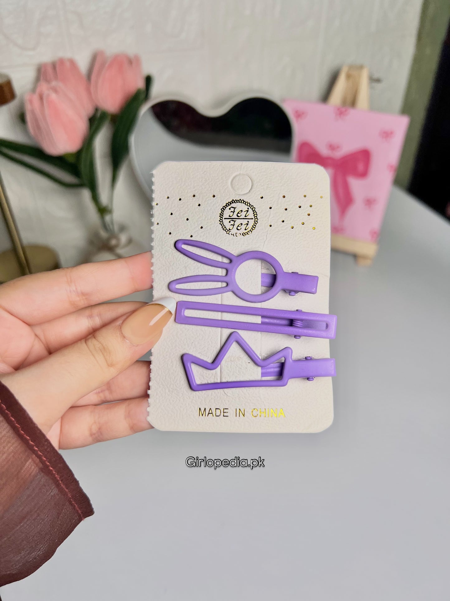 Cute metal clips card