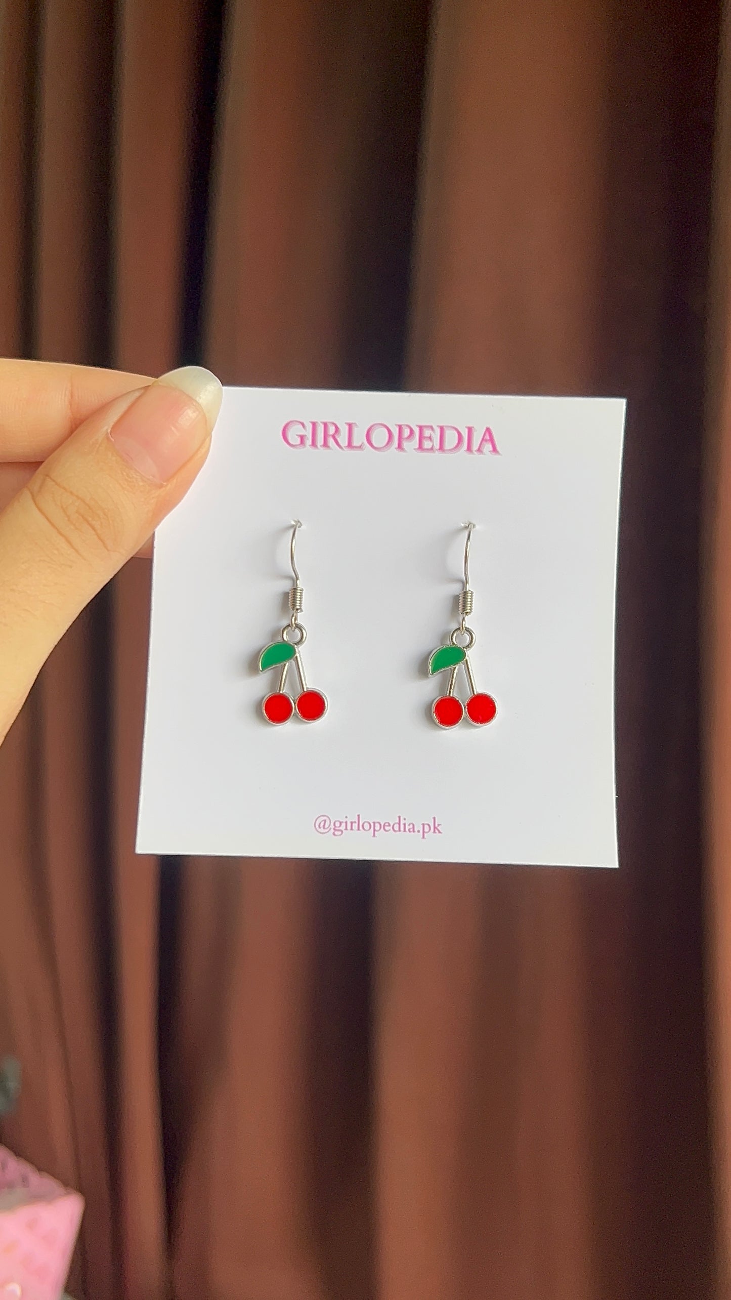 Red cherry earrings