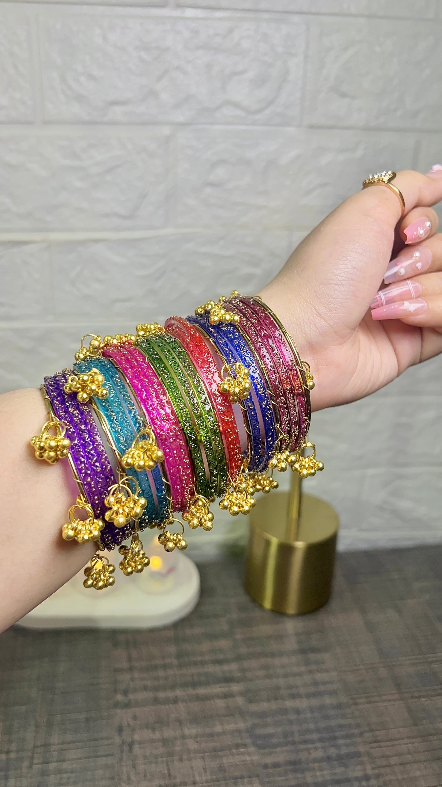 Multicolor kashmiri bangles set