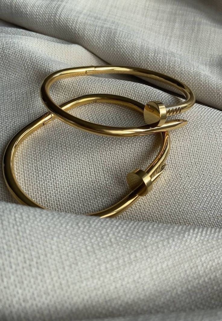 Stainless nail cuff bracelet