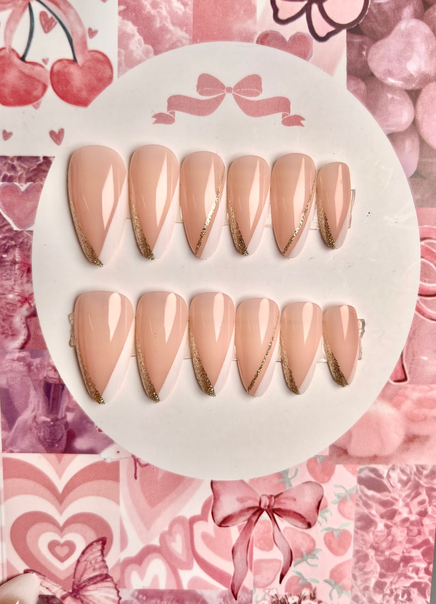 Cutest premium long nail set - cute gift card packaging