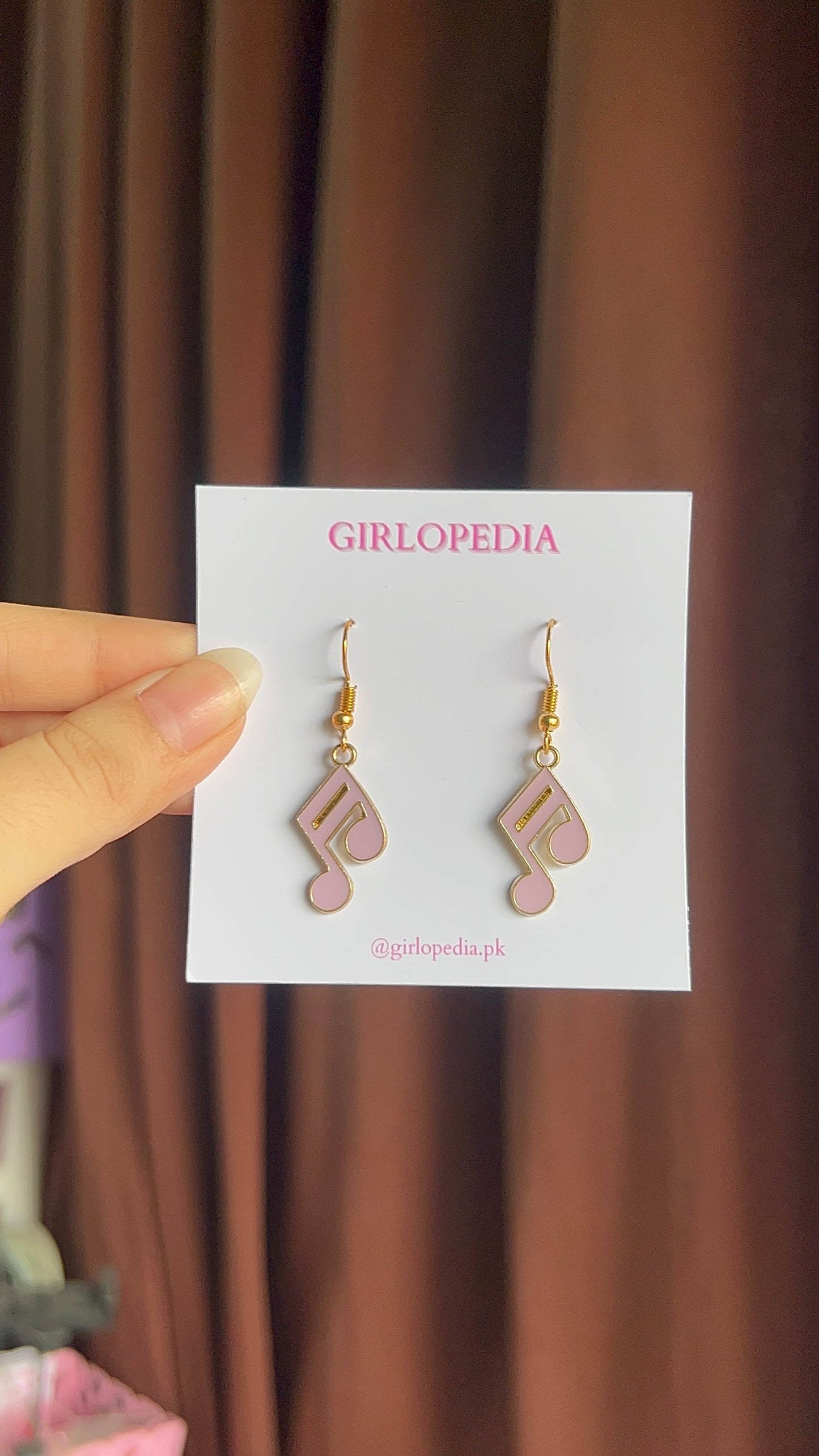 Baby pink earrings