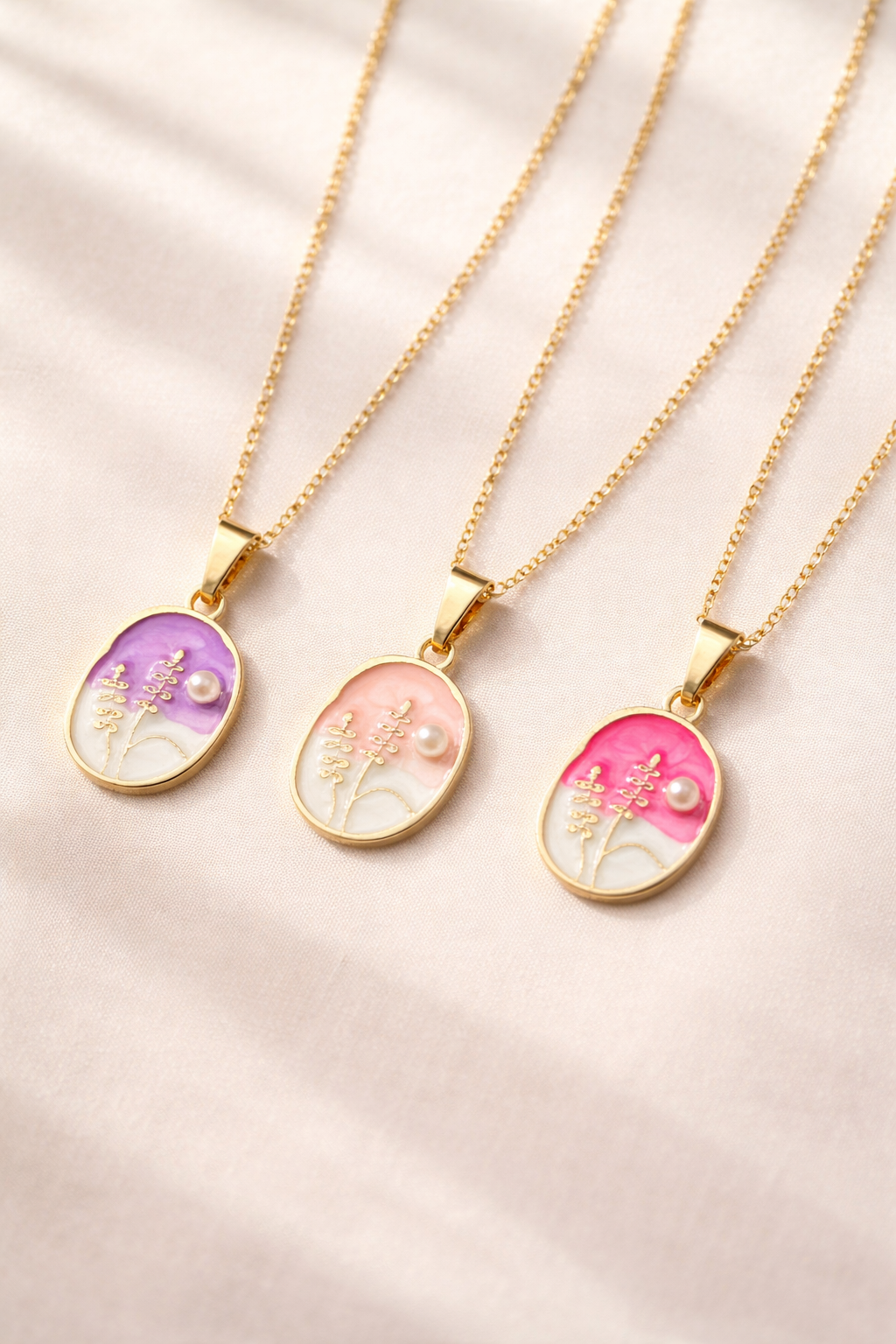 1pc Stainless Pinteresty enamel pendant necklace