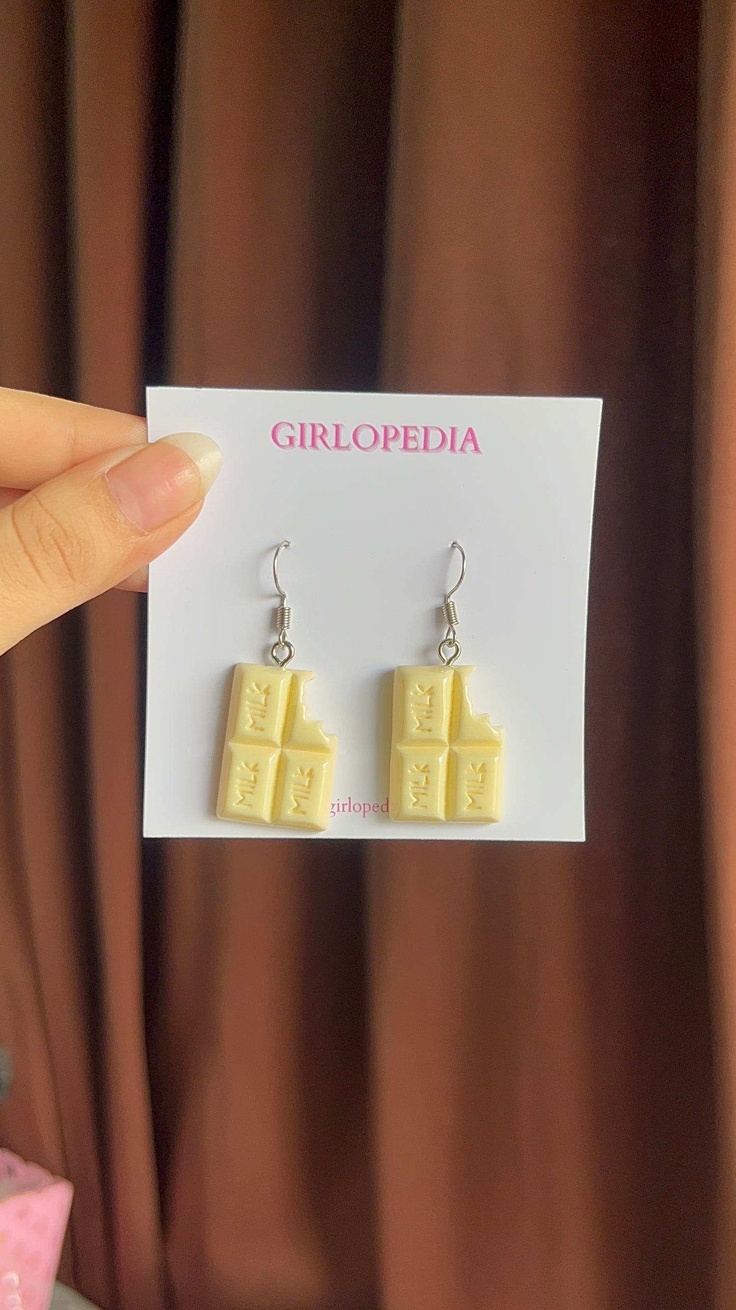 White chocolate earrings