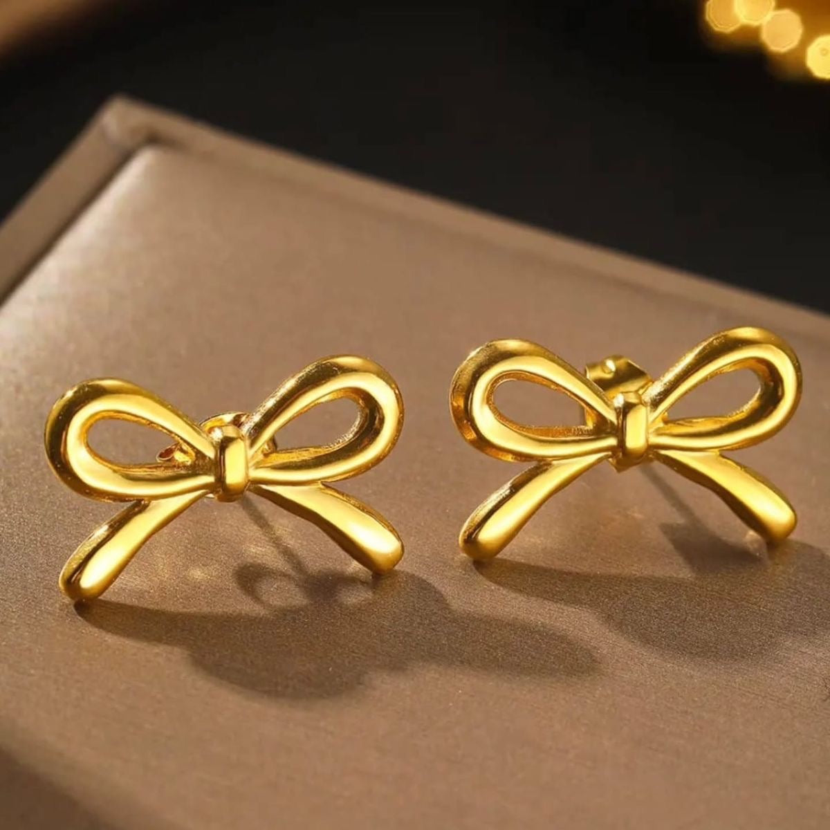 Premium anti tarnish korean bow studs/earrings stainless cute everyday style earrings