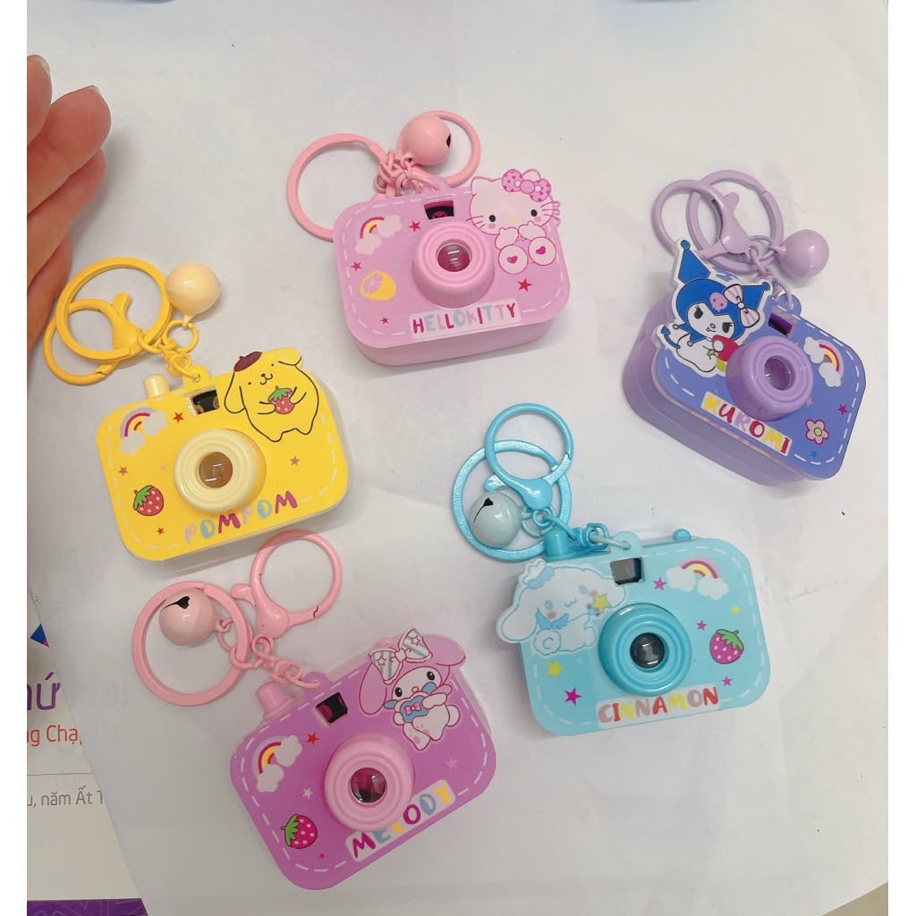 Camera projector keychain