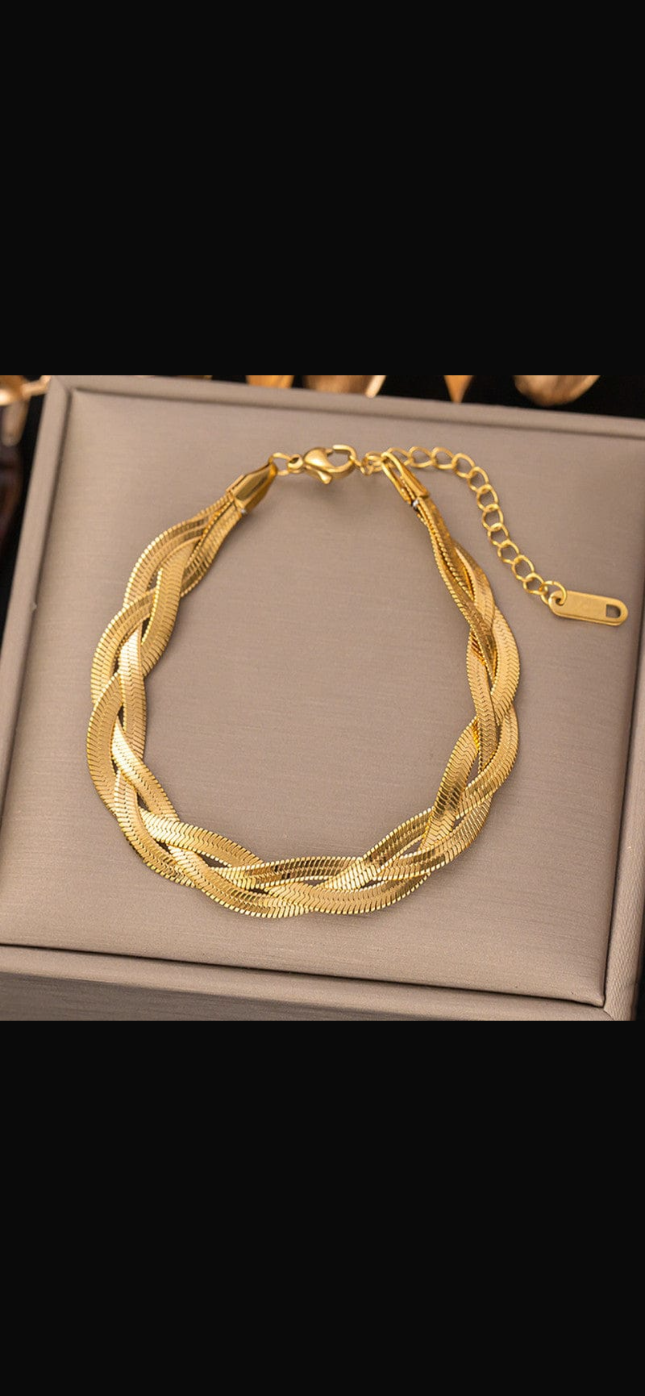Stainless steel braided chain bracelet