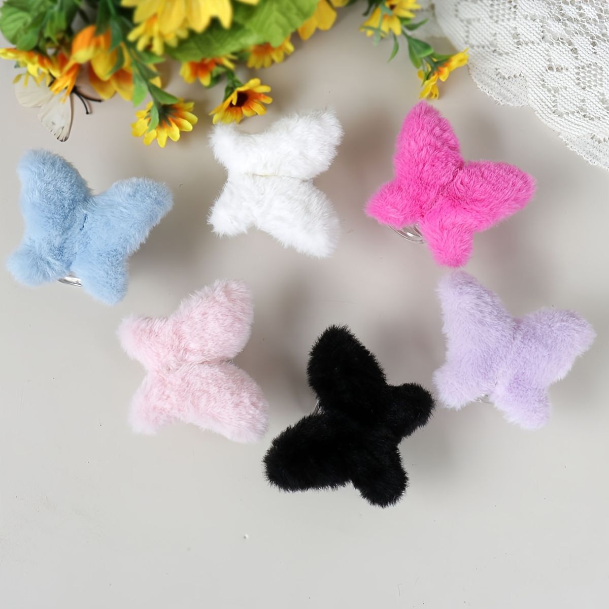 Butterfly Fur claw clip