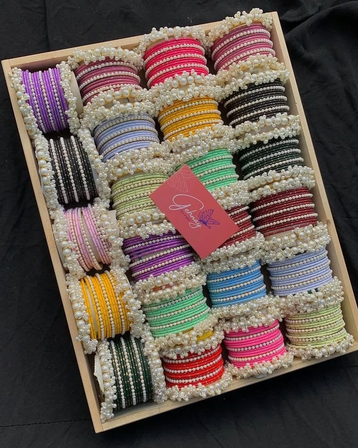 Beautiful metal bangles set (1 set)