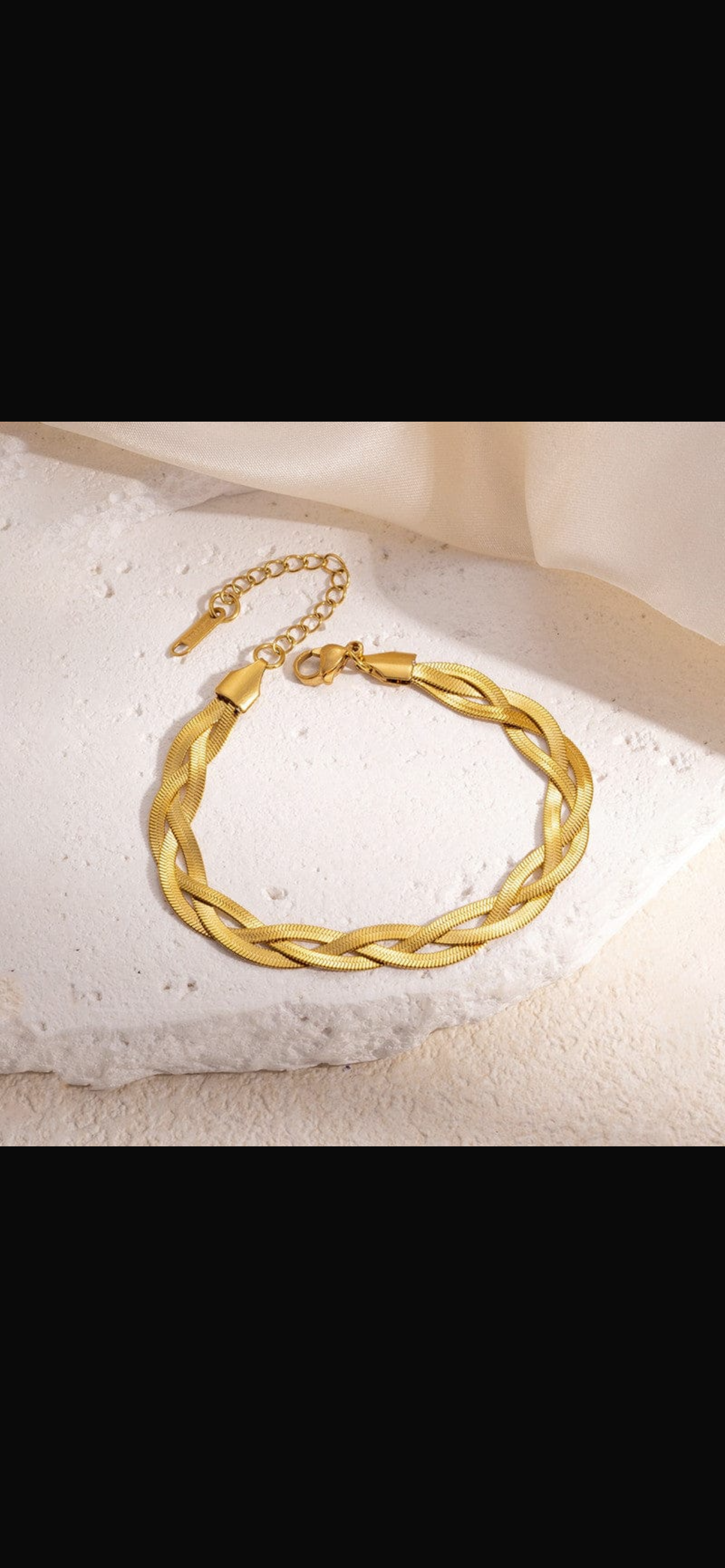 Stainless steel braided chain bracelet