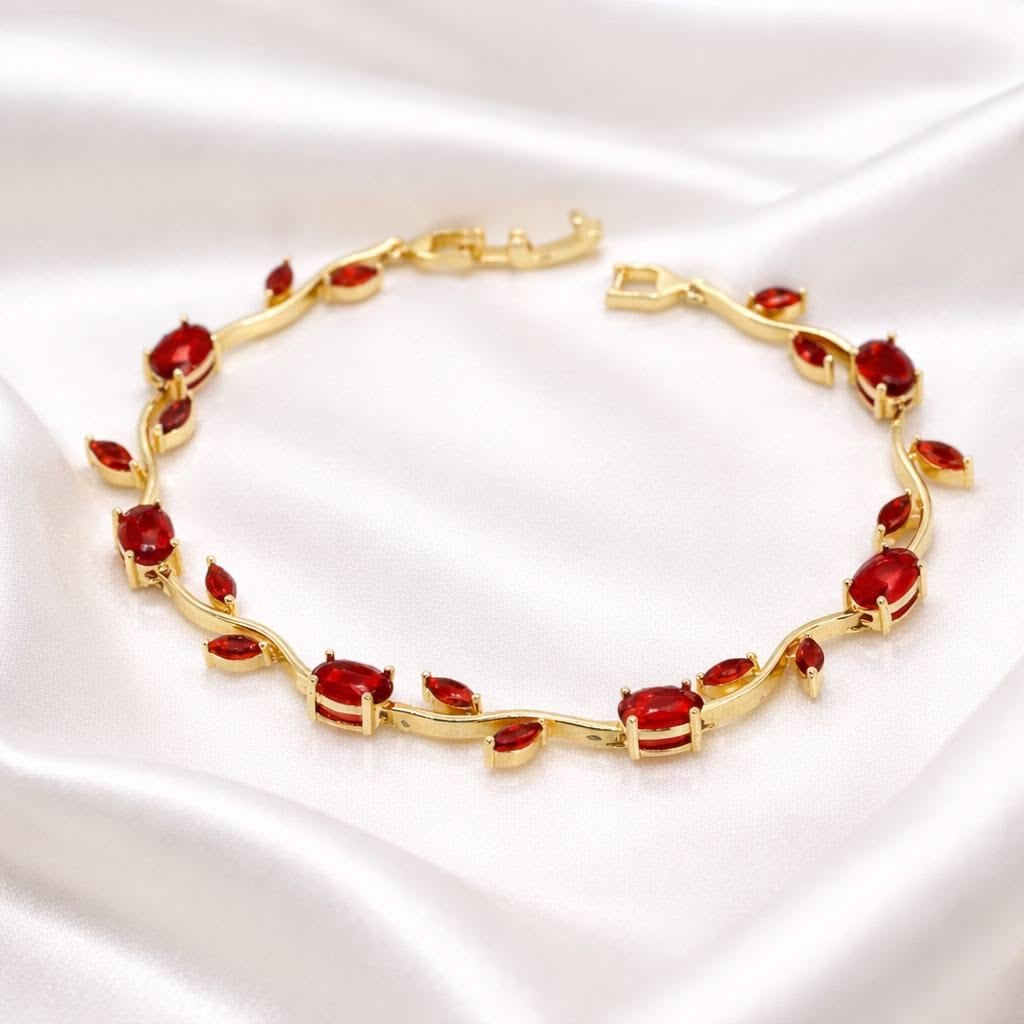Red tulip bracelet
