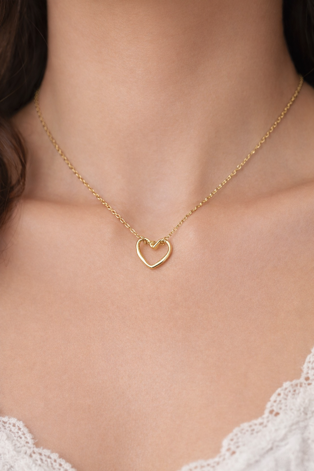 Anti tarnish trendy heart pendant