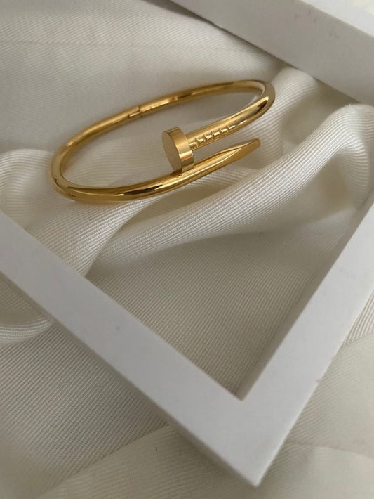 Stainless nail cuff bracelet
