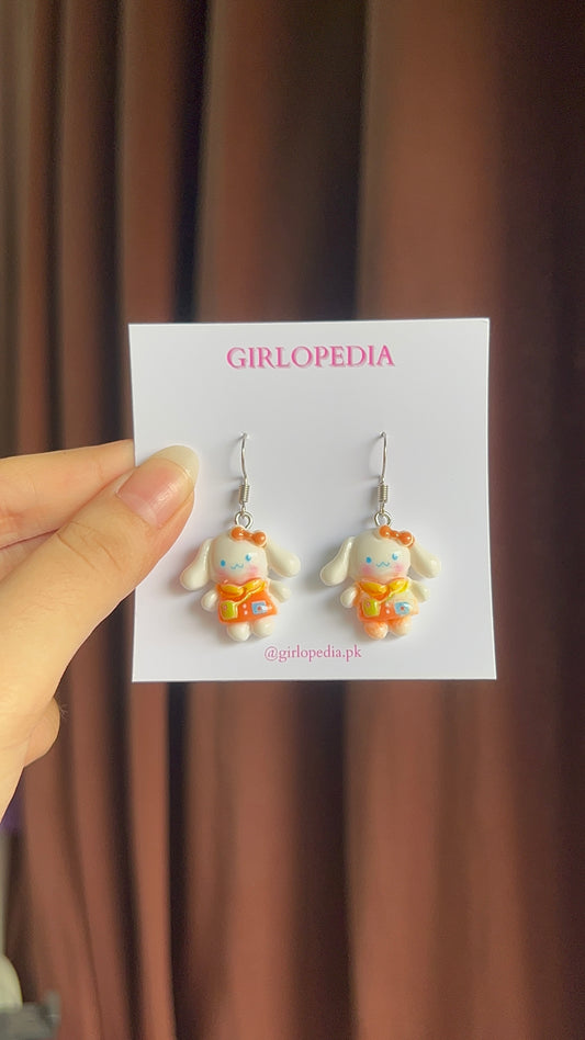 Cute cinnamon roll earrings