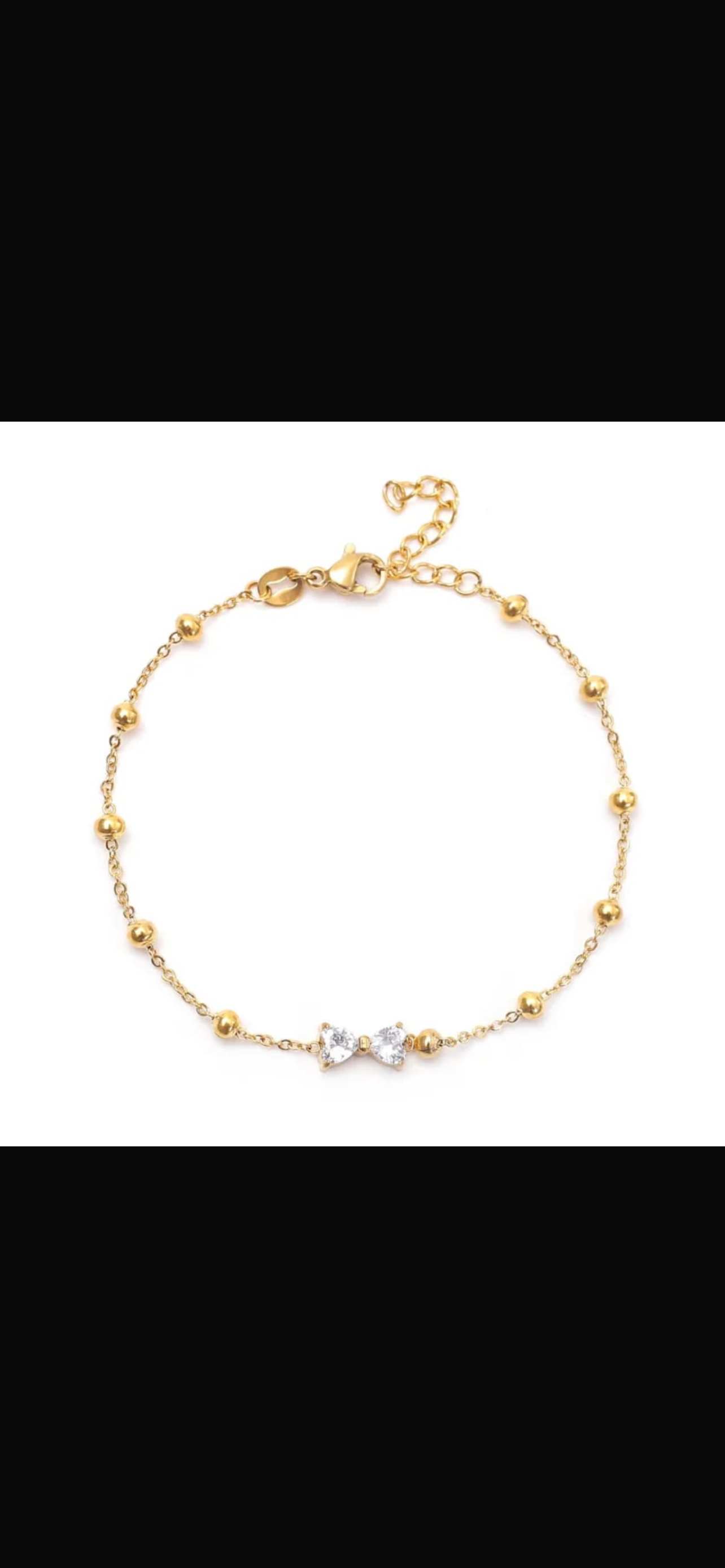 Minimal bow bracelet stainless steel