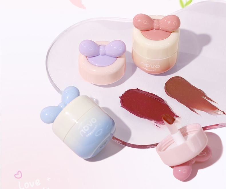 Cute korean bowknot lip muds 1pc