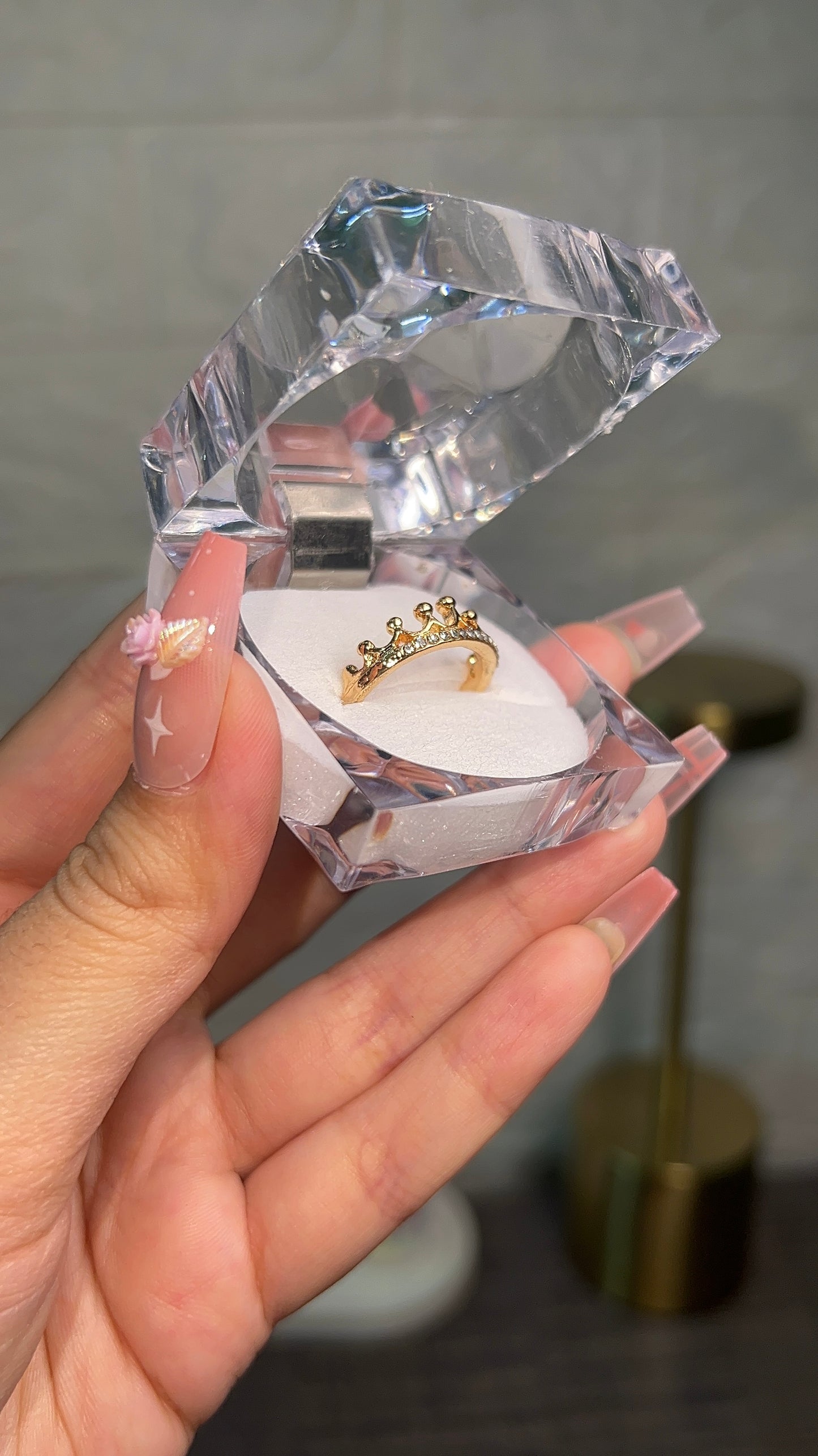 Stainless crown ring