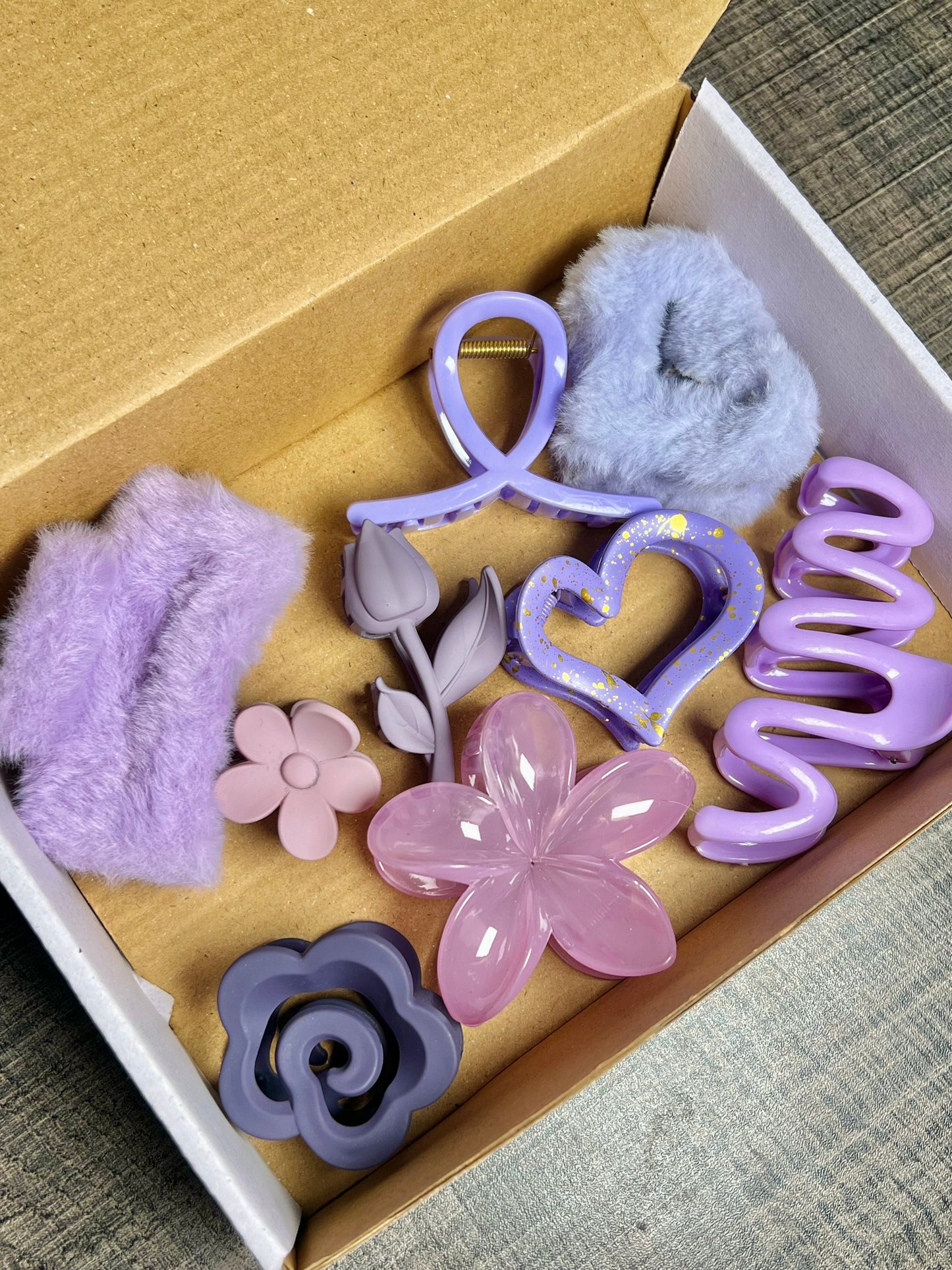 Purple claw clip bundle
