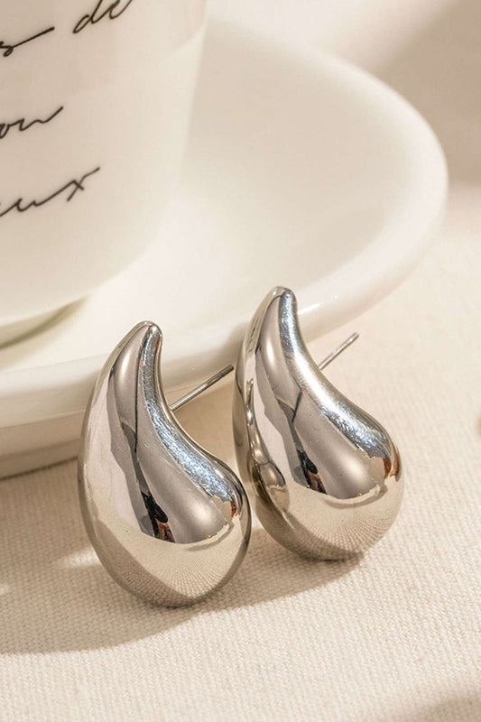 Waterdrop chunky earrings available in golden & silver color