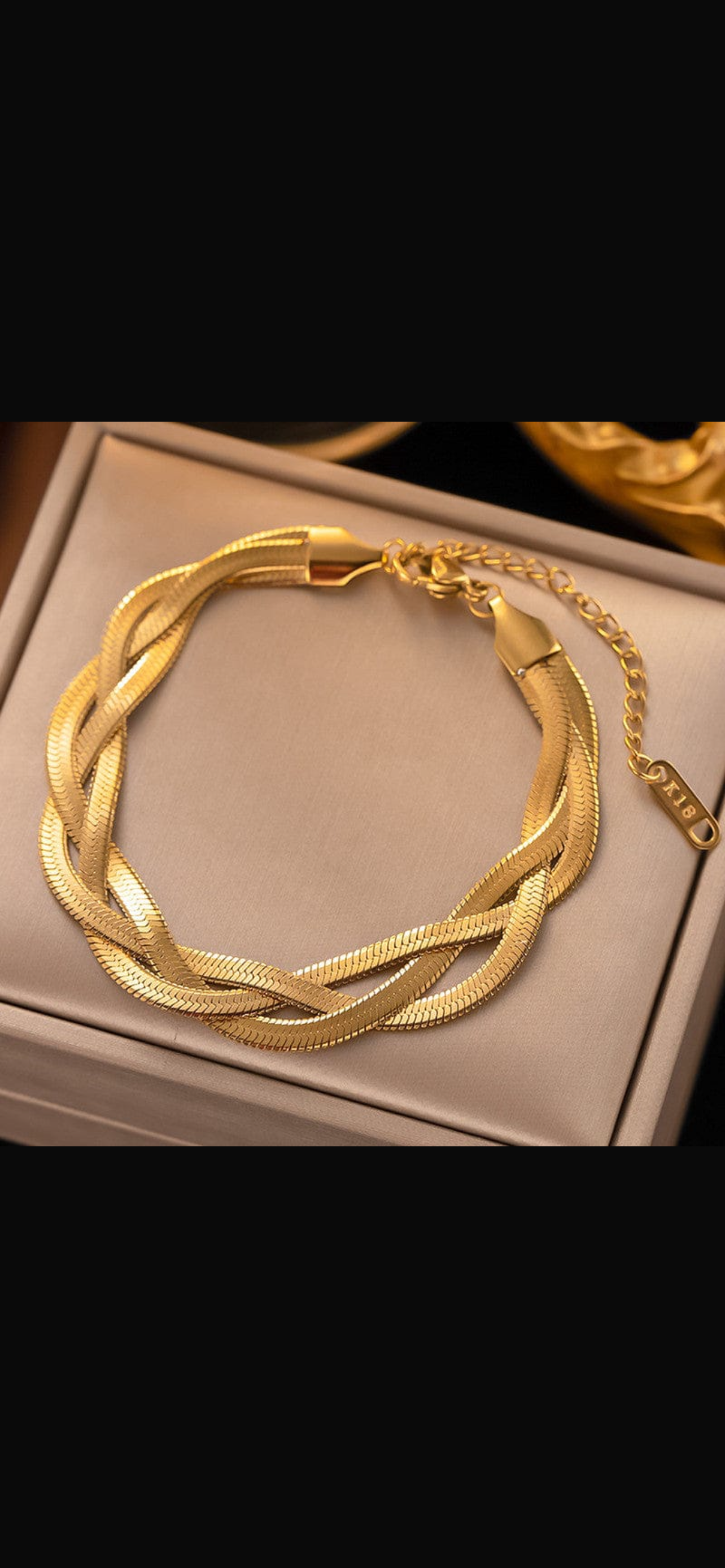 Stainless steel braided chain bracelet