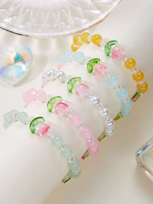 1pc tulip beaded bracelet