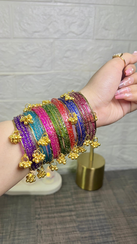 Multicolor kashmiri bangles set