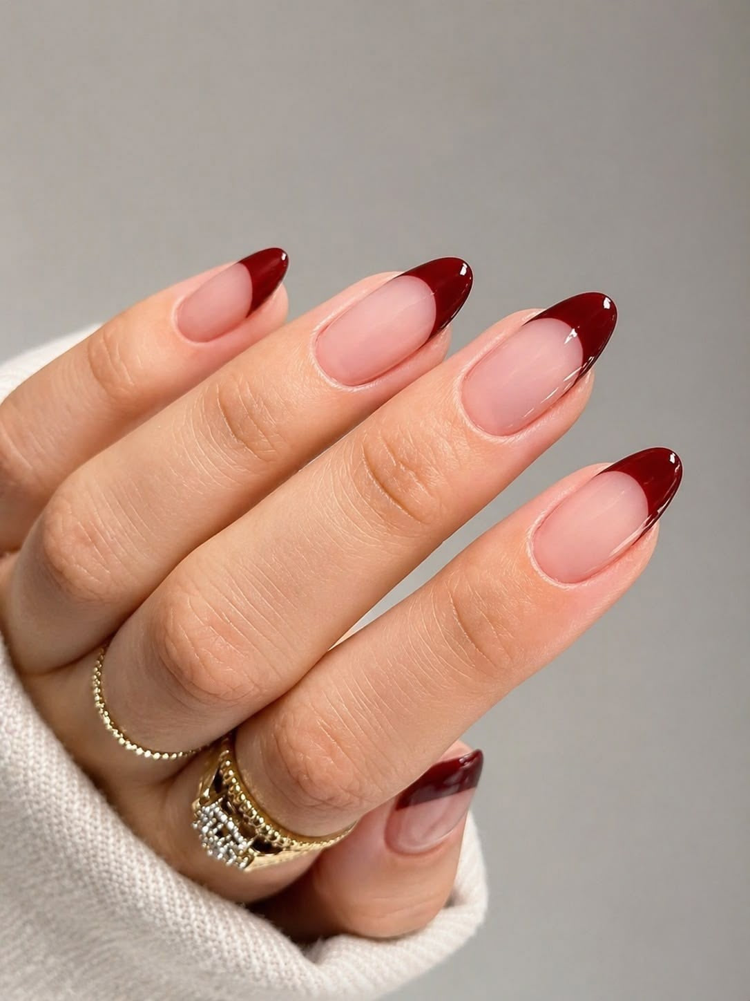 24pcs red manicure french nail set with free nail sticker tabs