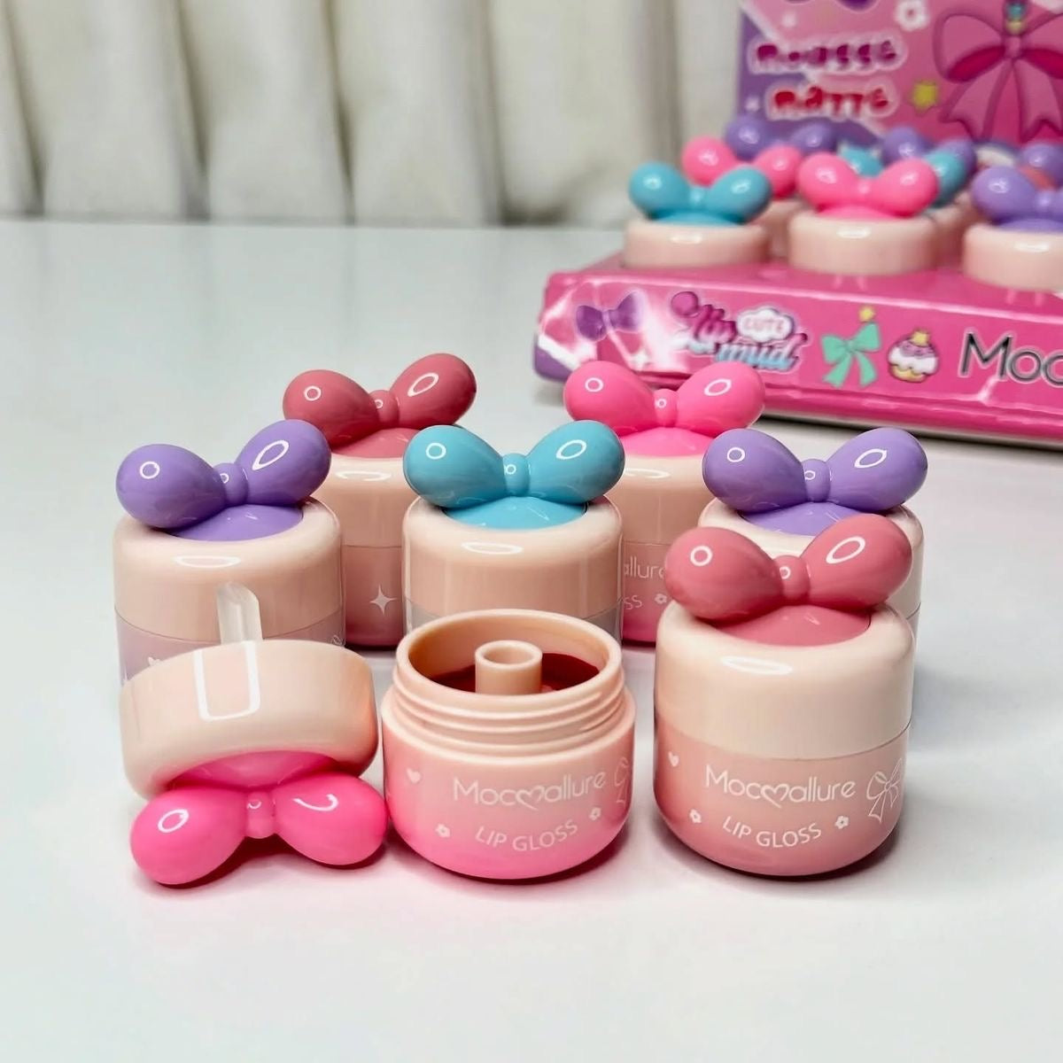 Cute korean bowknot lip muds 1pc