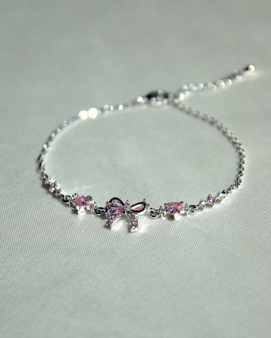 Minimal trendy stainless zircon bracelet