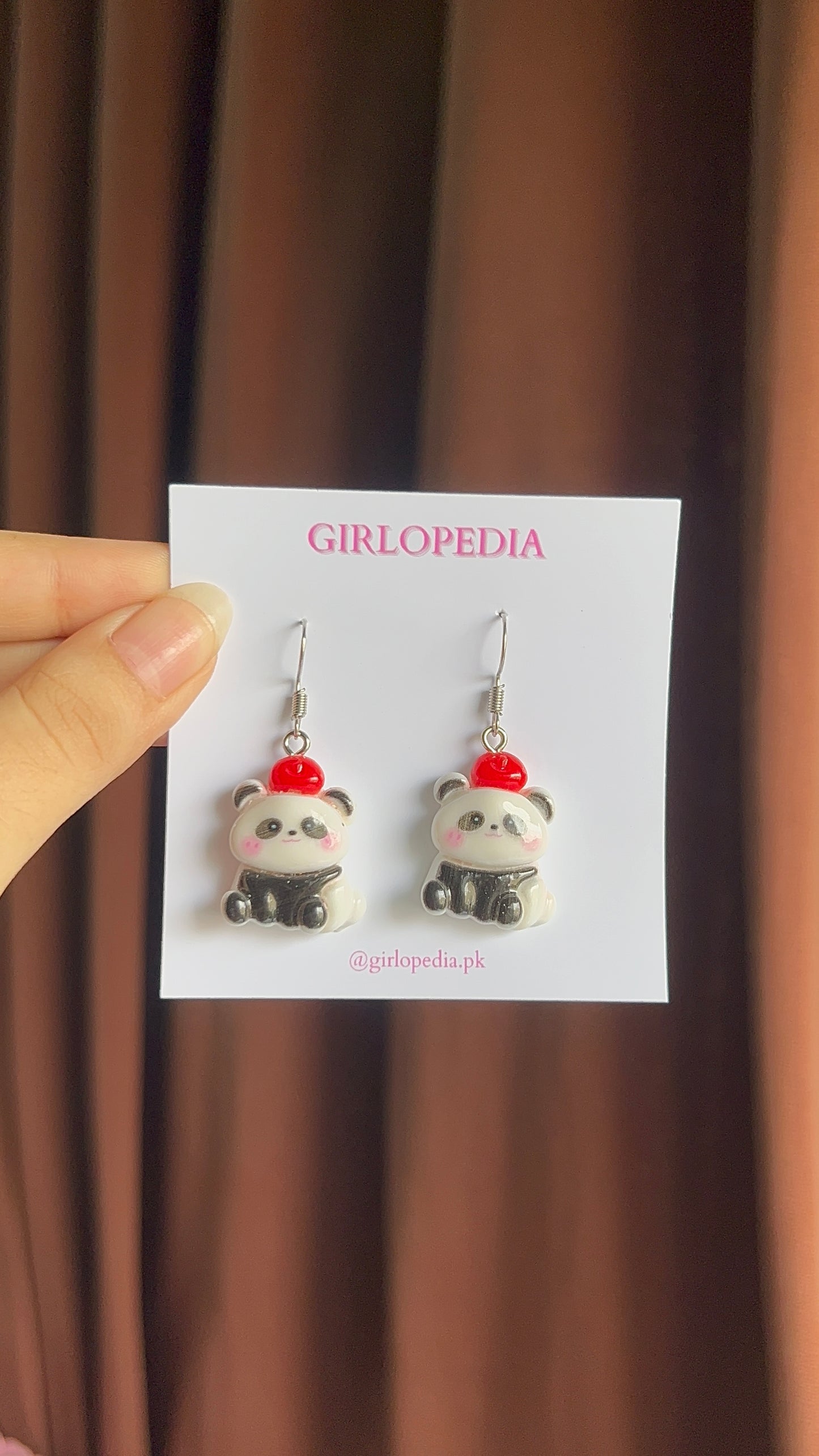 Cute panda earrings