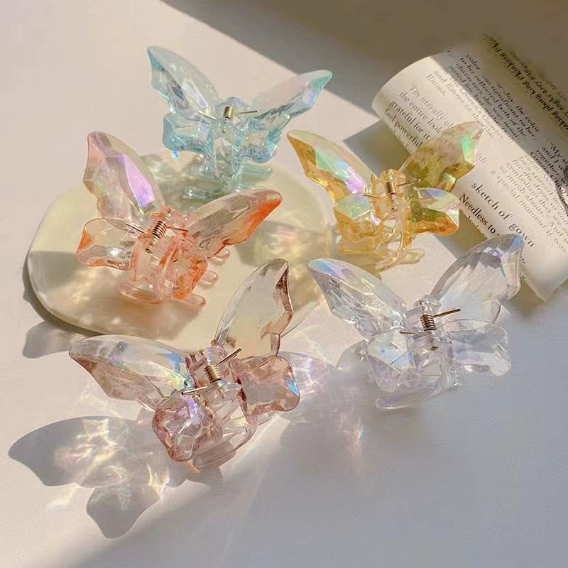 Cute mini butterfly clips 4pcs card