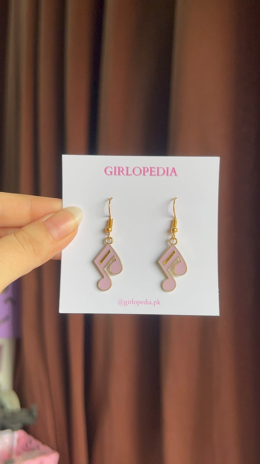 Baby pink earrings