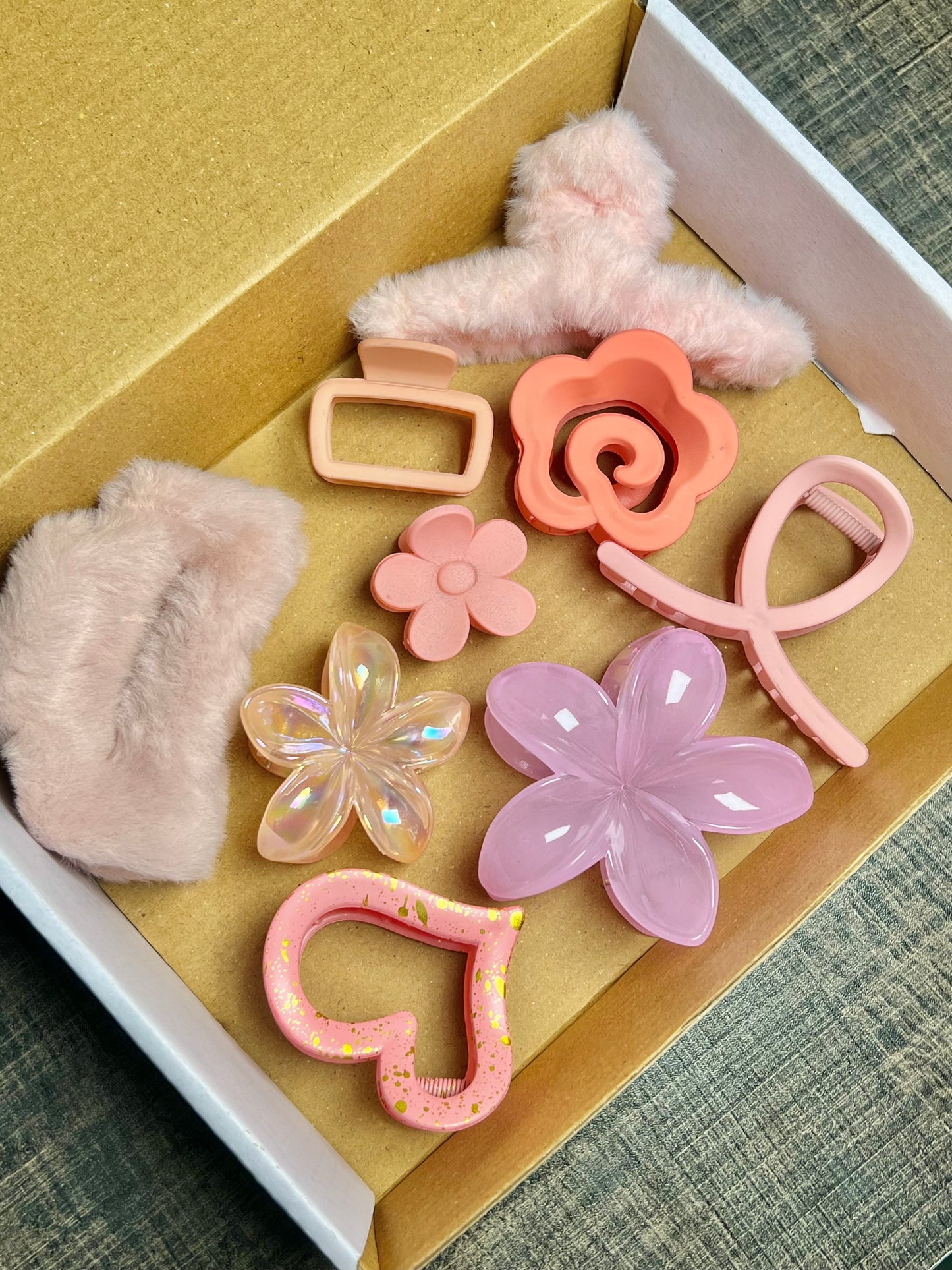 Light pink claw clip bundle