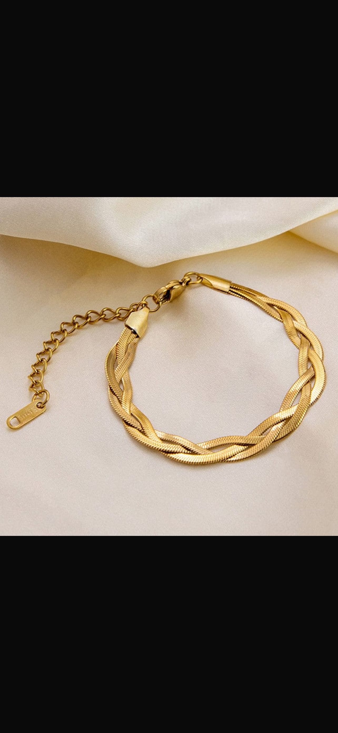 Stainless steel braided chain bracelet