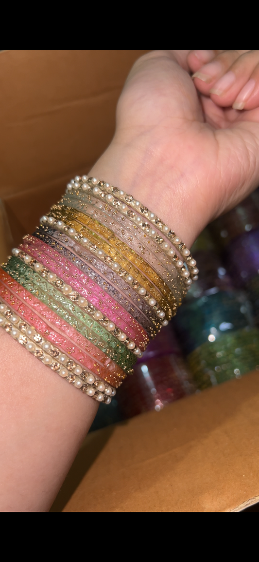 Raindrop bangles set multi