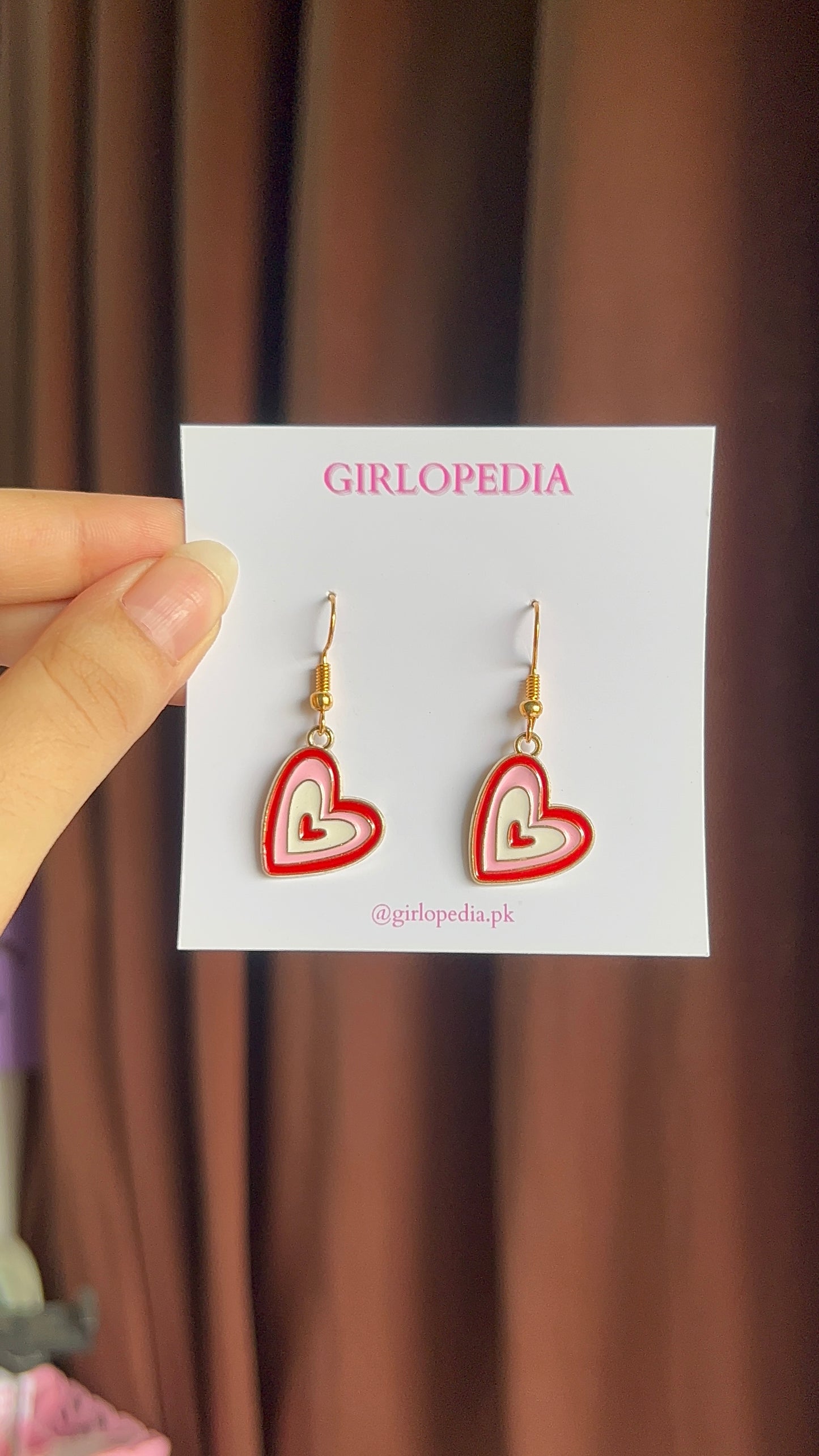 Res heart earrings
