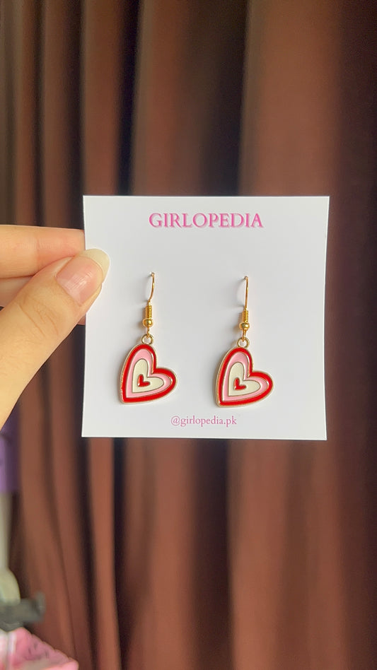 Res heart earrings