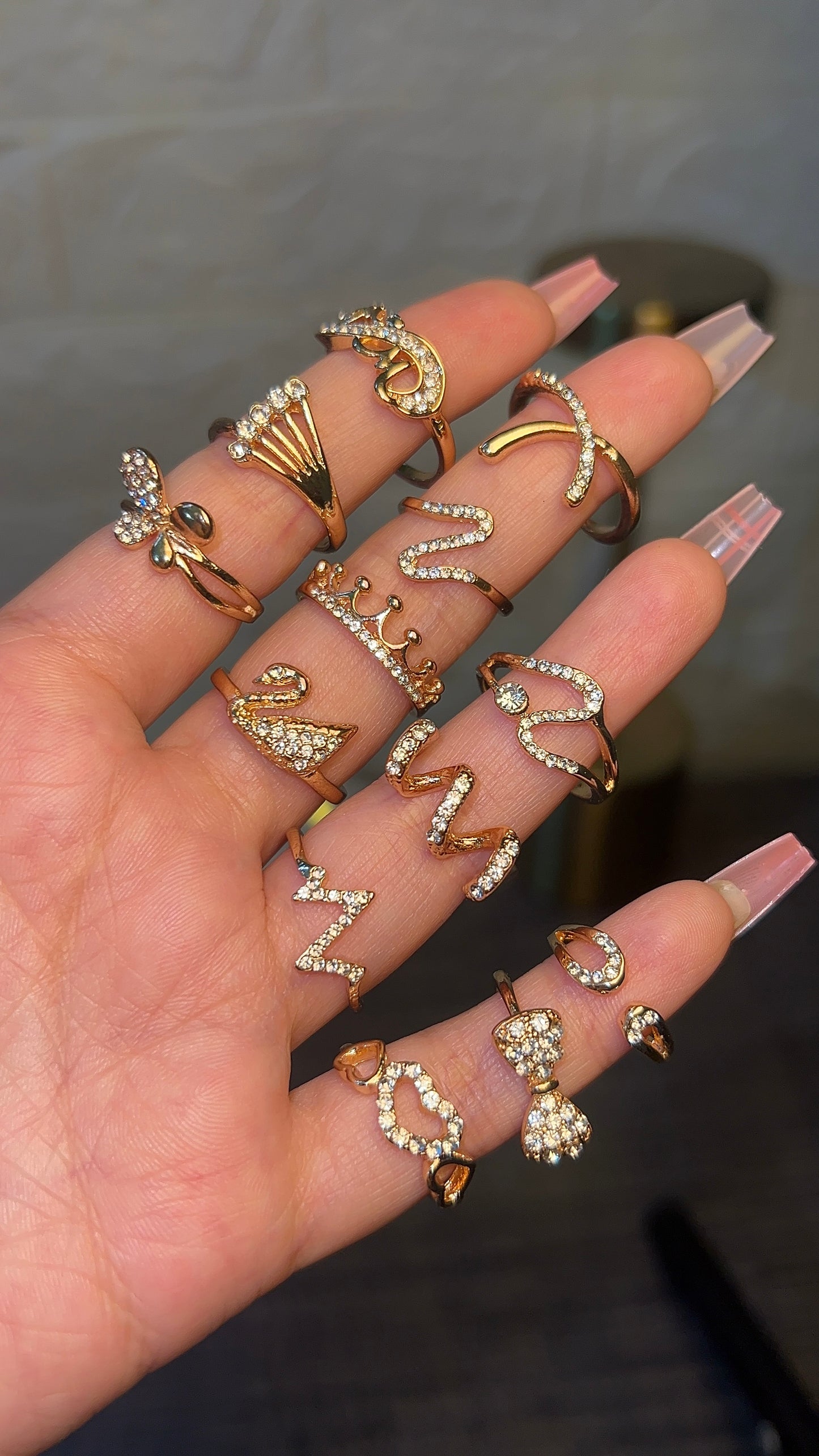 Random design stainless ring (1pc)