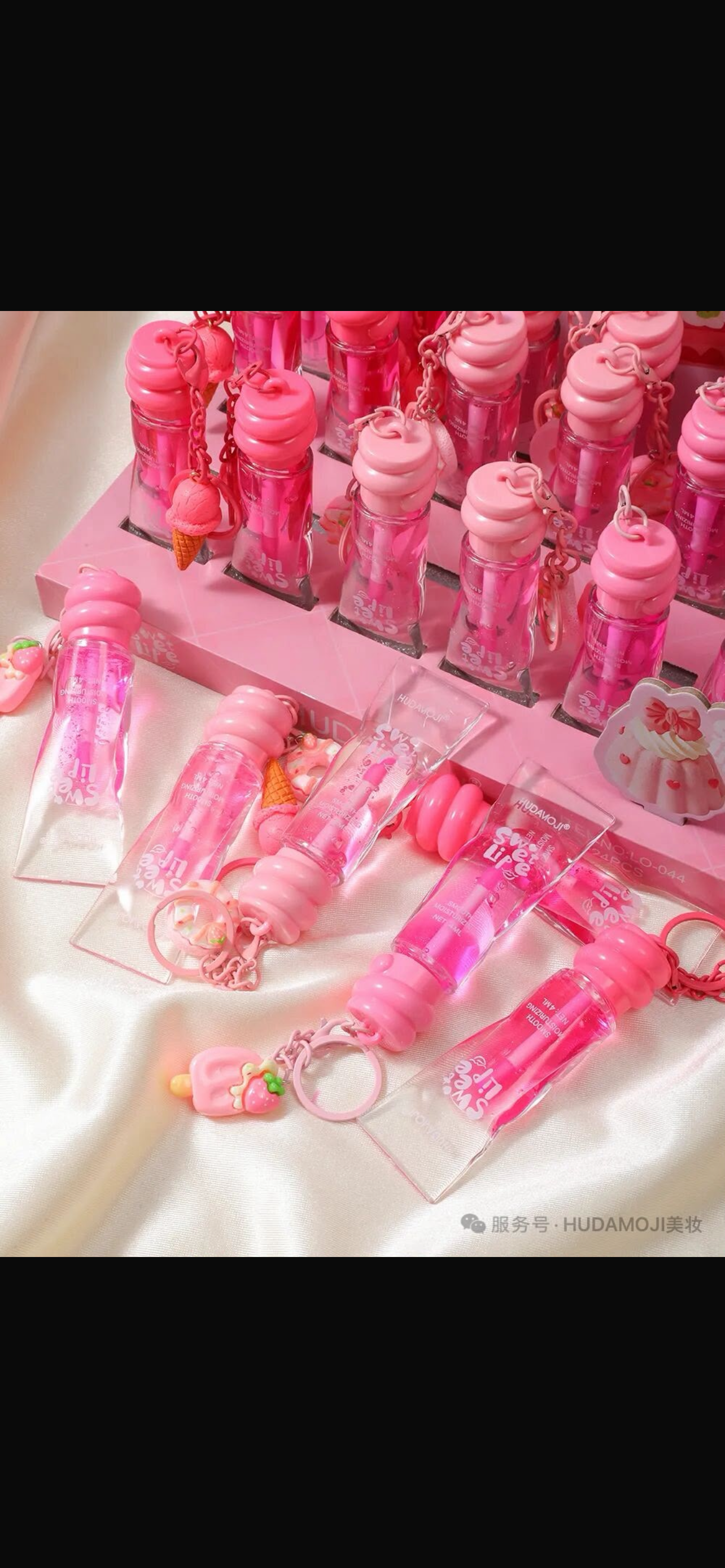 Cute candy lipoil keychain, cute keychain gloss lipoil high quality lipgloss icecream keychain lipoil
