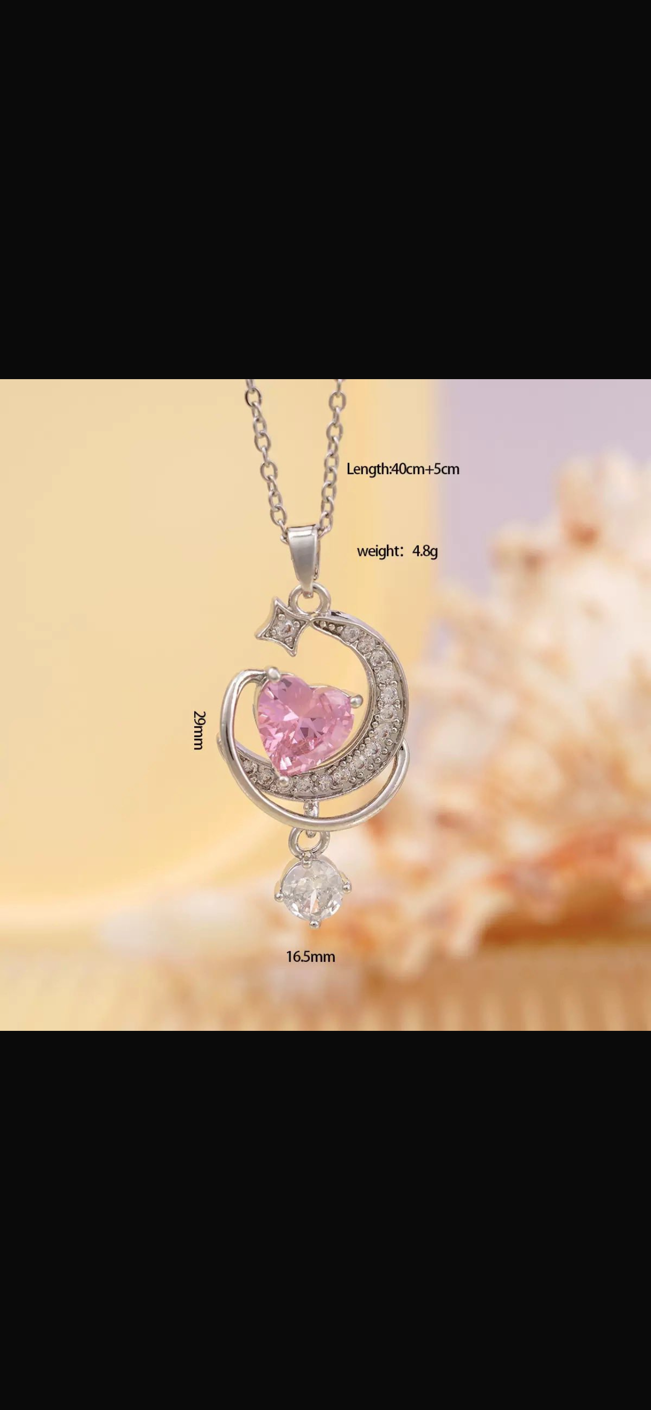 Fairy heart pendant stainless steel anti tarnish locket