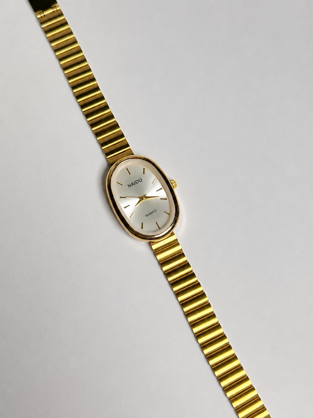 Classic stainless steel golden naidu watch